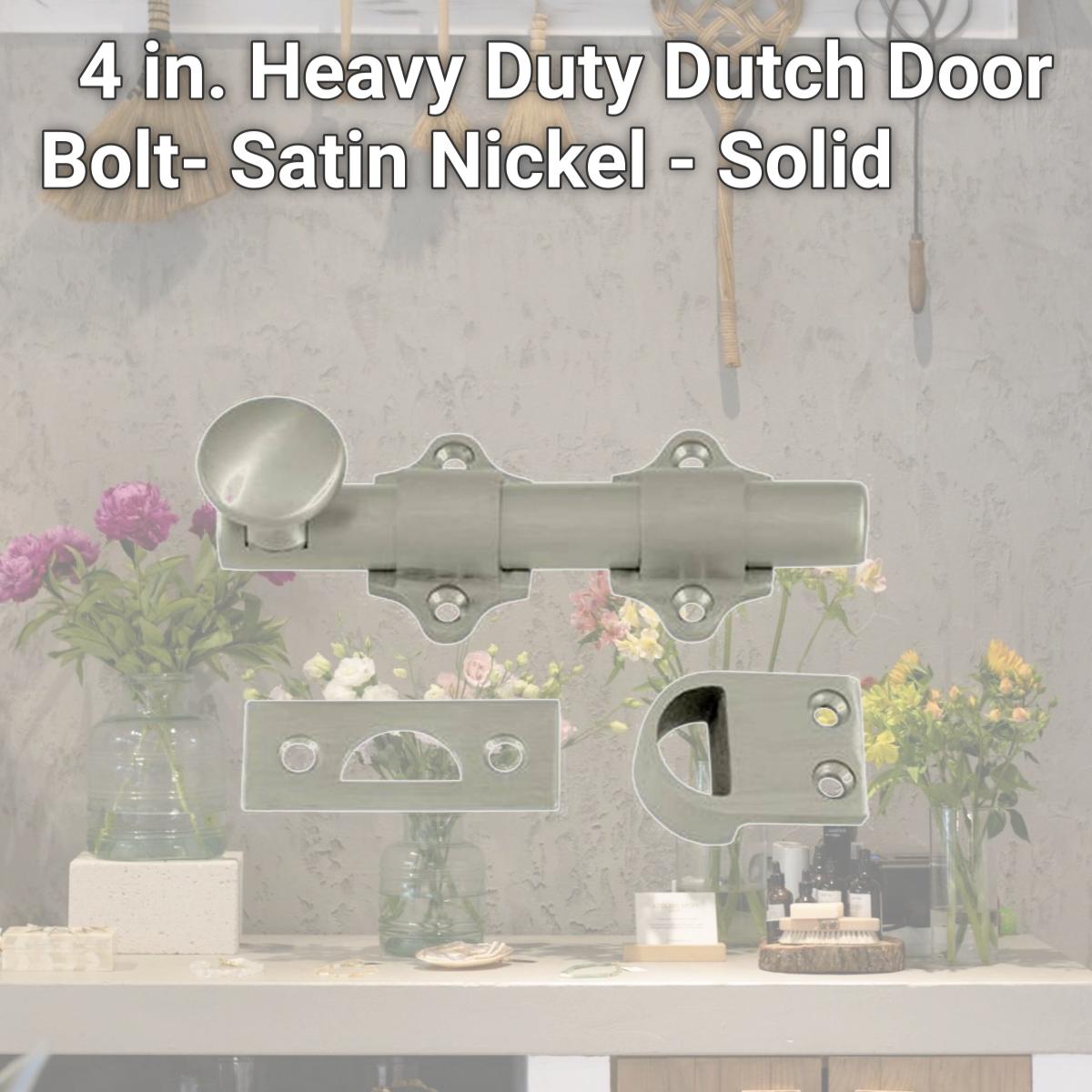 Picture of Deltana DDB425U15 4 in. Heavy Duty Dutch Door Bolt- Satin Nickel - Solid 