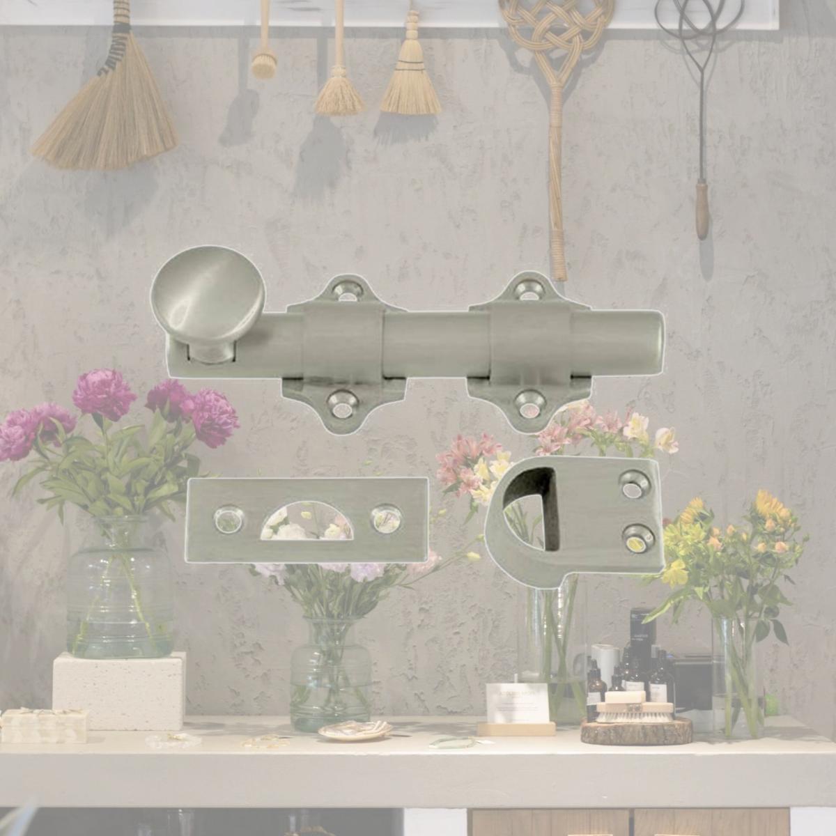 Picture of Deltana DDB425U15 4 in. Heavy Duty Dutch Door Bolt- Satin Nickel - Solid 