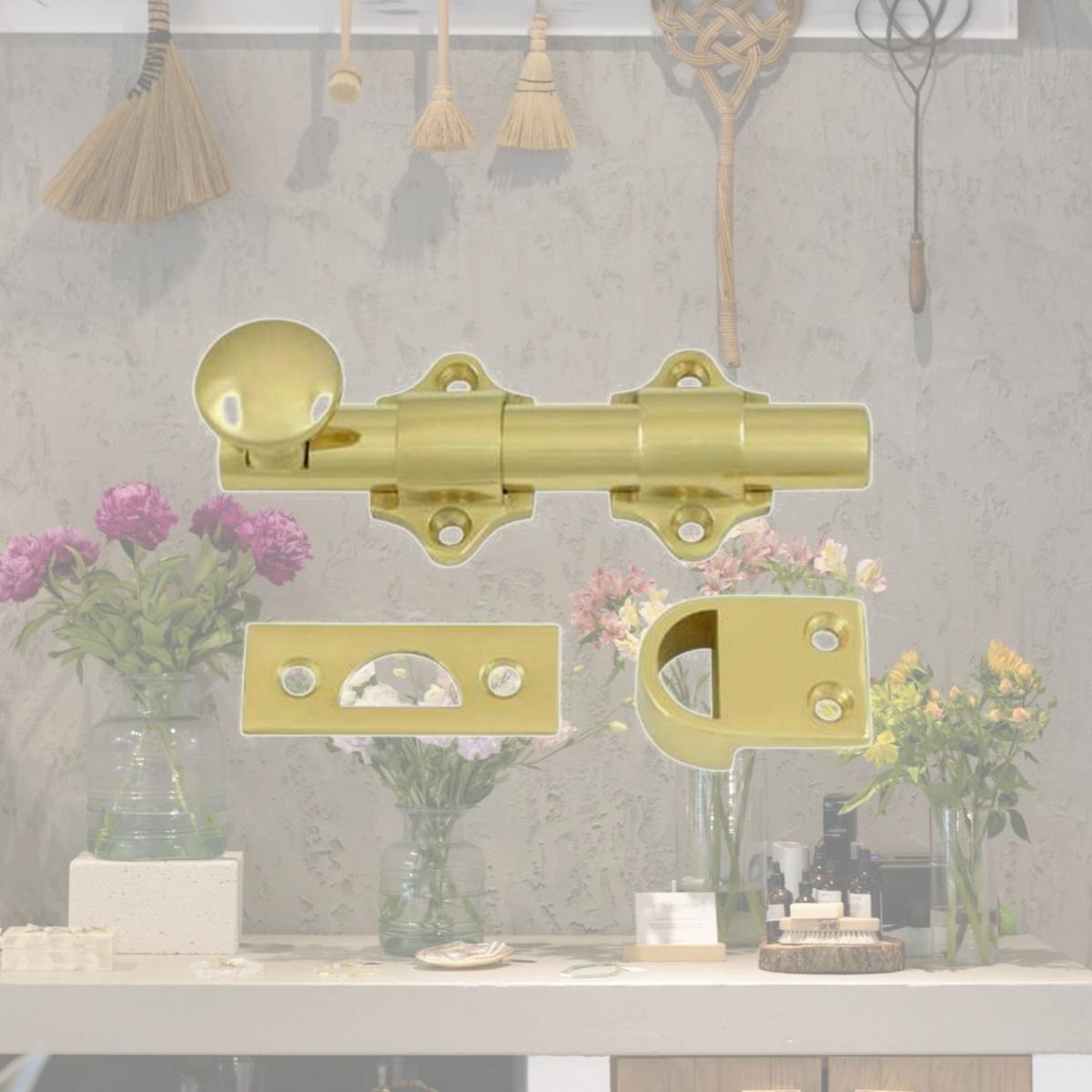 Picture of Deltana DDB425U3 4 in. Heavy Duty Dutch Door Bolt- Bright 