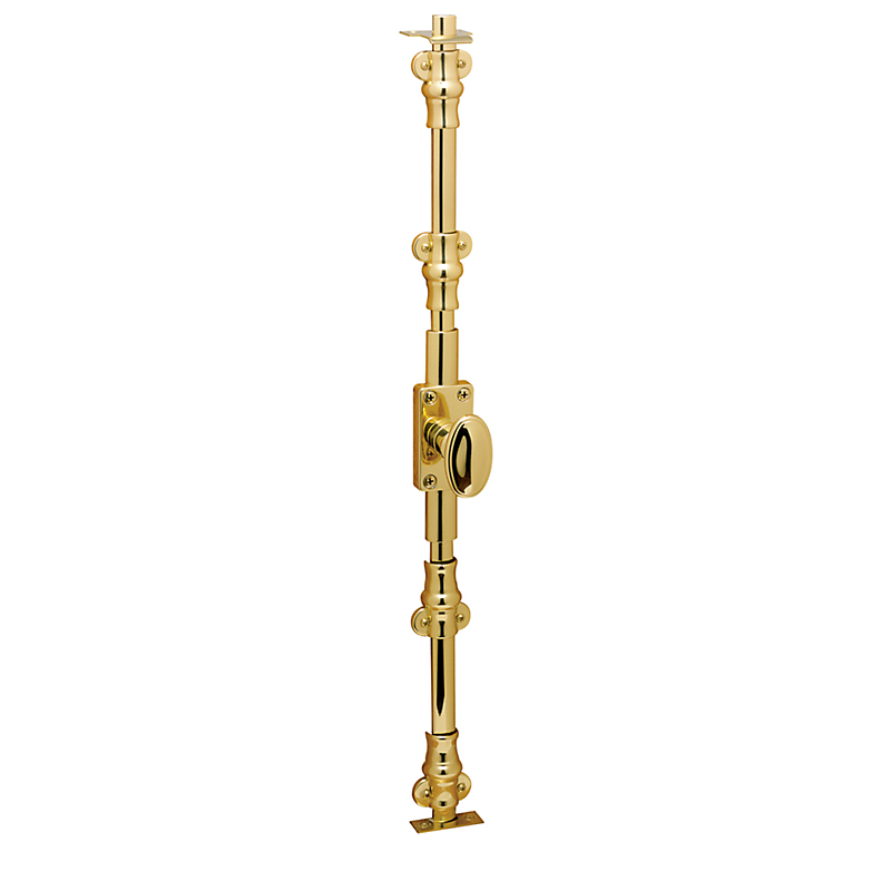 8106030l8lk Left Handed 8 Ft. Ornamental Cremone Bolt - Polished Brass