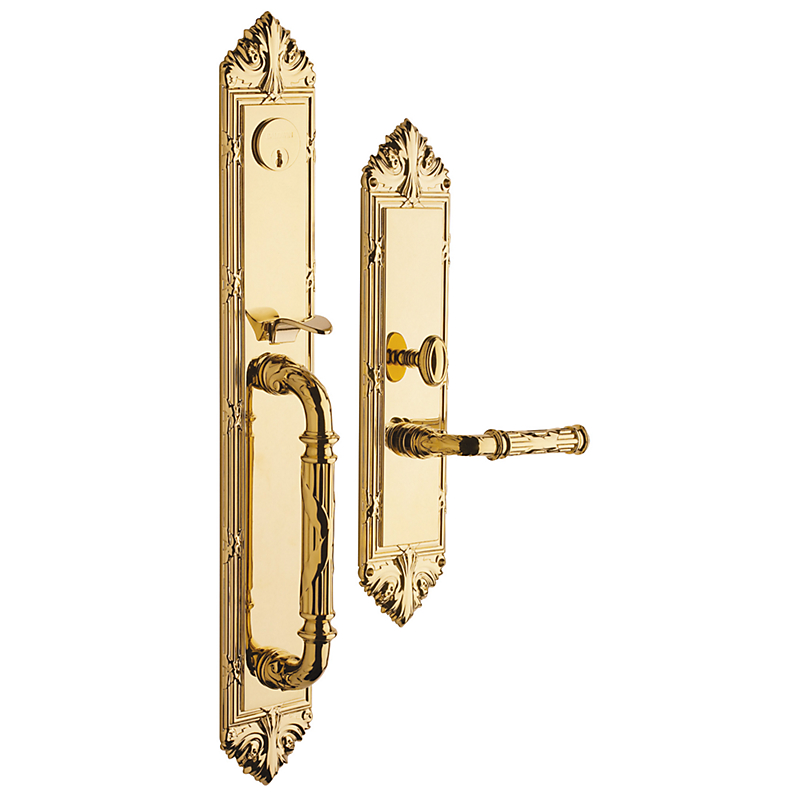 6952003lfd Edinburgh Complete Lock Entrance Trim, Lifetime Polished Brass