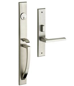 6966150rent Estate Lakeshore Double Cylinder Mortise Handle Set - Right, Satin Nickel