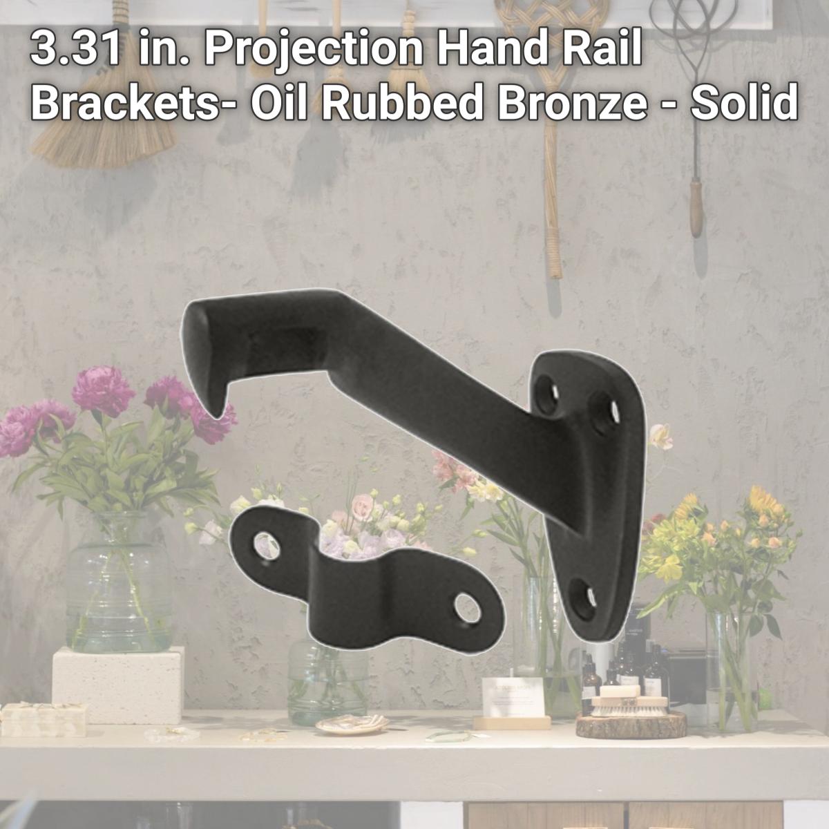 Picture of Deltana HRB325U10B 3.31 in. Projection Hand Rail Brackets- Oil Rubbed Bronze - Solid 
