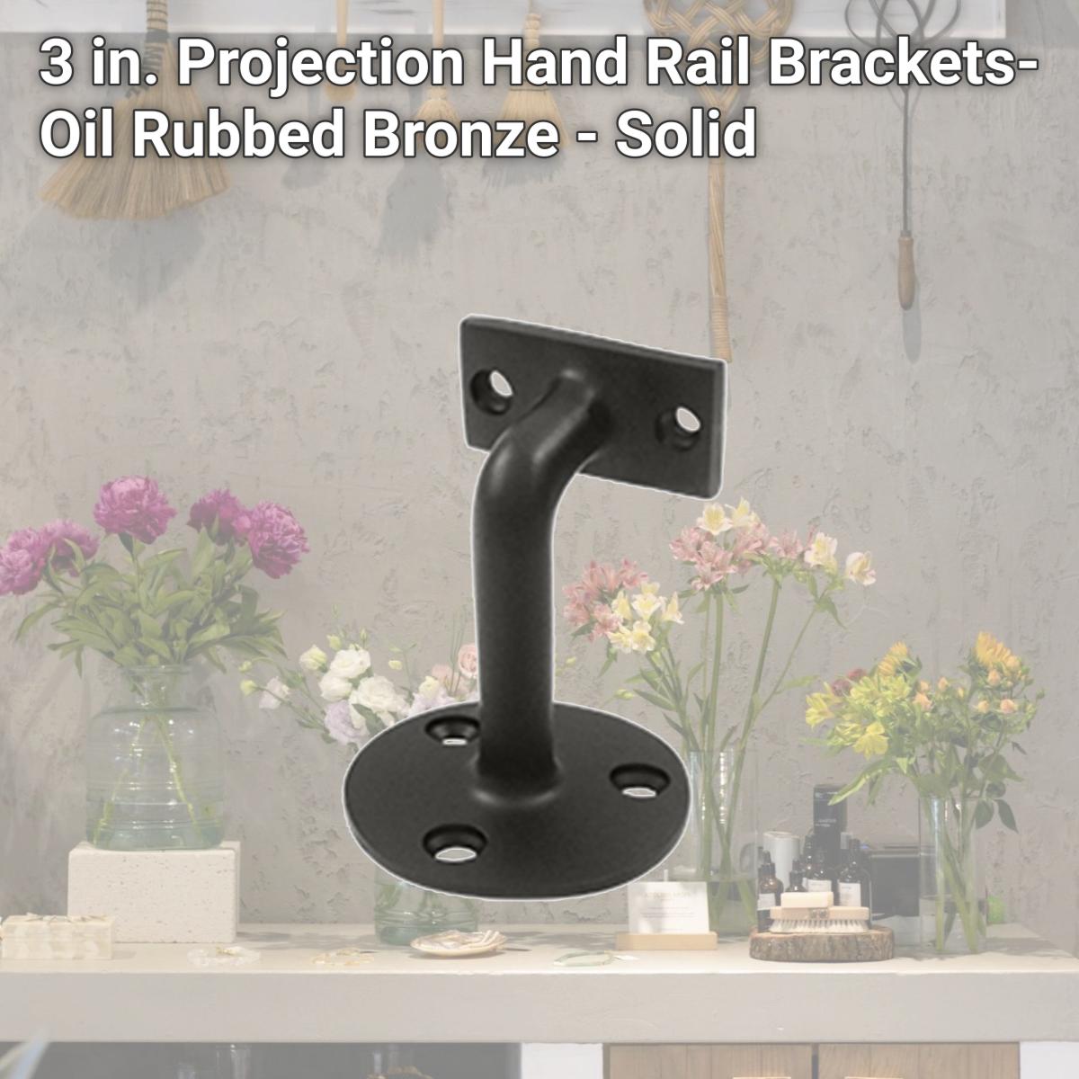 Picture of Deltana HRC253U10B 3 in. Projection Hand Rail Brackets- Oil Rubbed Bronze - Solid 