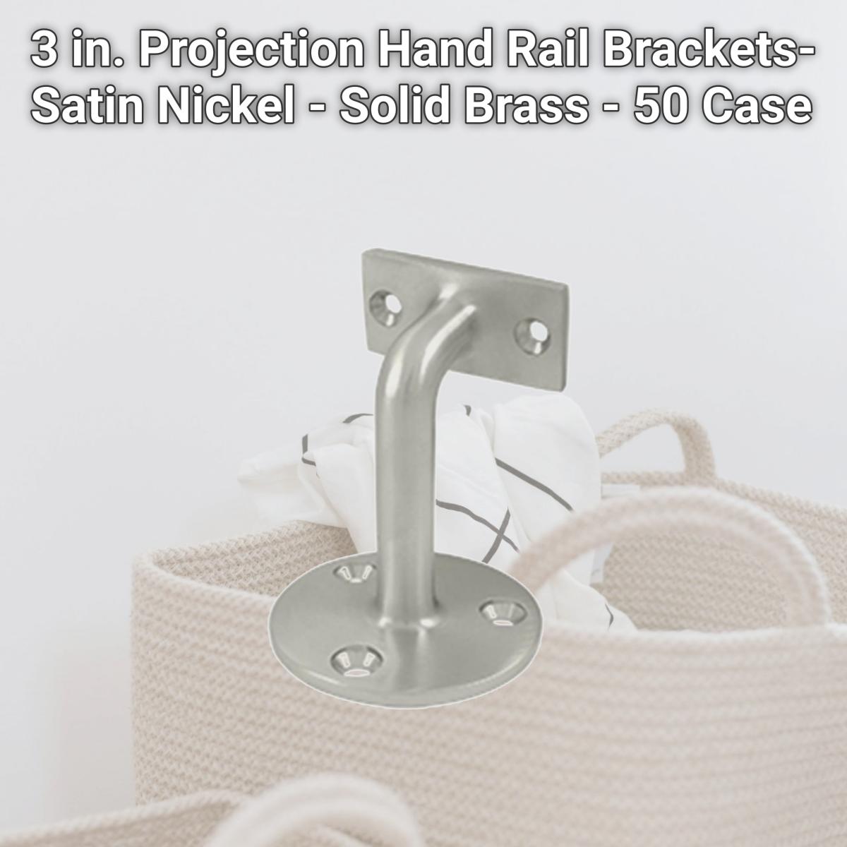 Picture of Deltana HRC253U15 3 in. Projection Hand Rail Brackets- Satin Nickel - Solid Brass - 50 Case