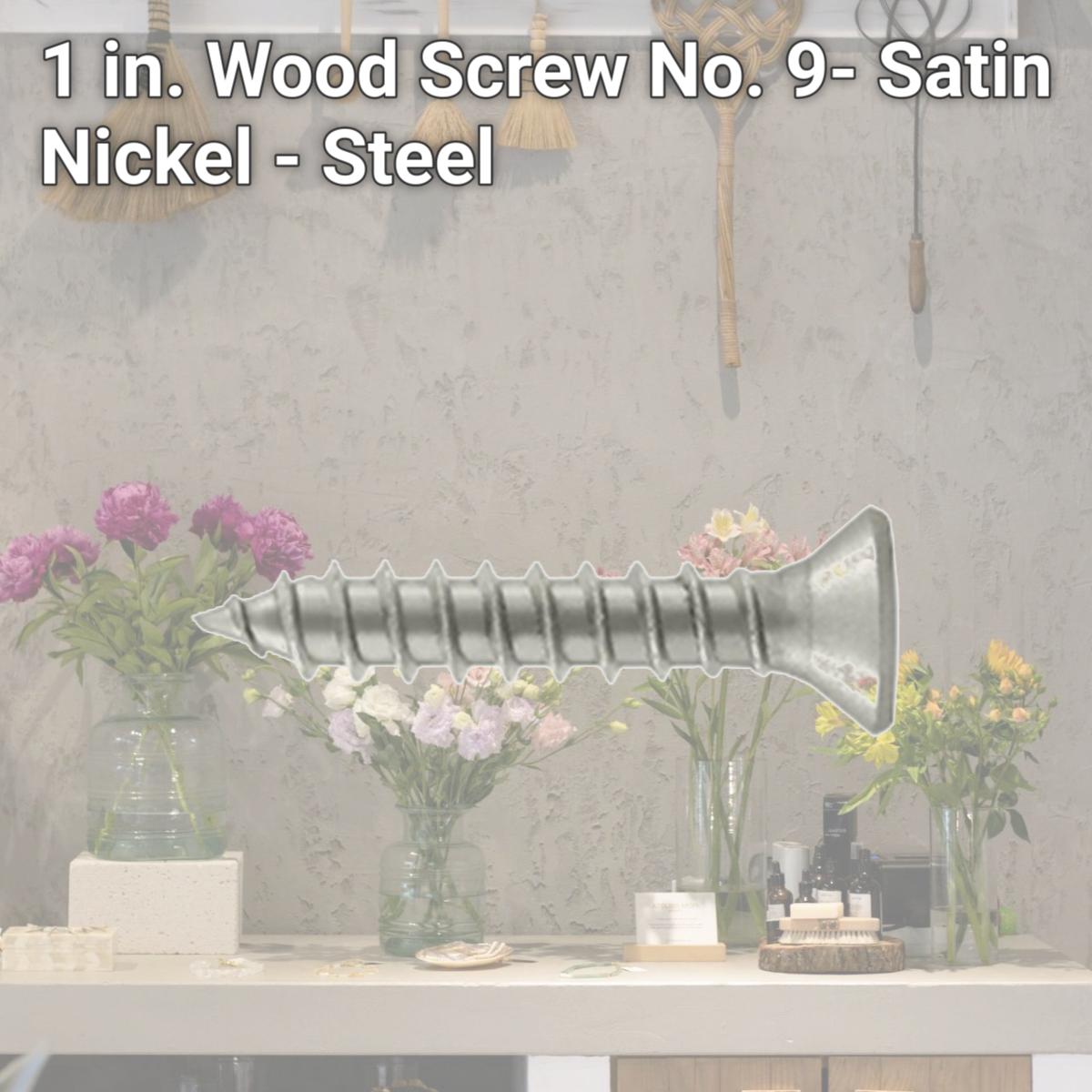 Picture of Deltana SCWS910U15 1 in. Wood Screw No. 9- Satin Nickel - Steel