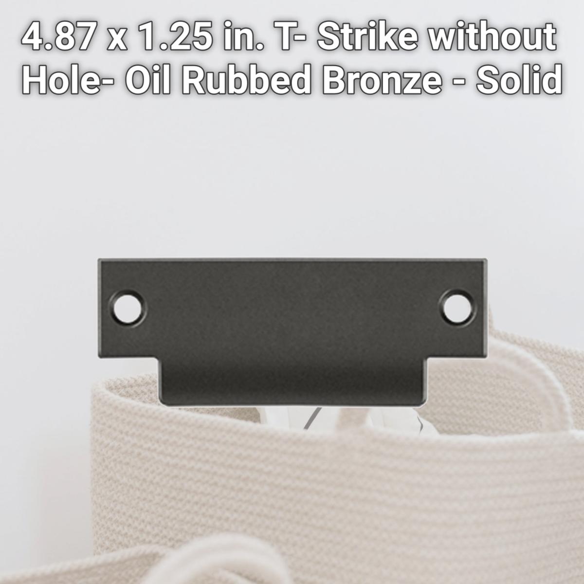 Picture of Deltana SPBDB478U10B 4.87 x 1.25 in. T- Strike without Hole- Oil Rubbed Bronze - Solid 