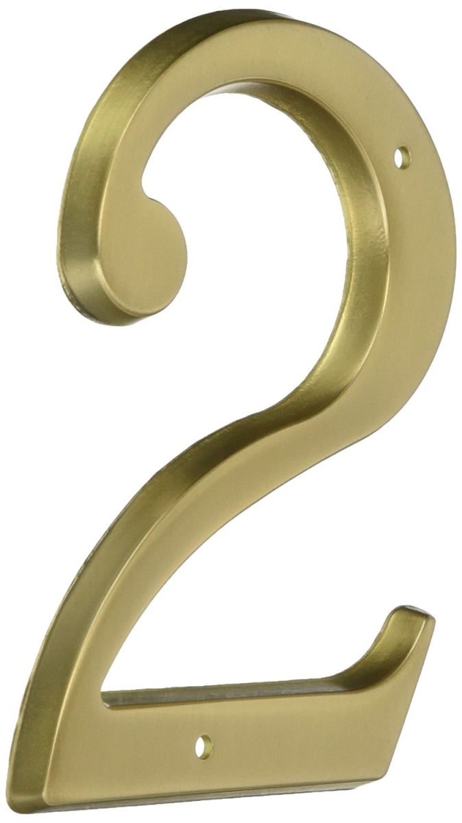 90672033 Vintage Brass Solid Brass Residential House Number 2
