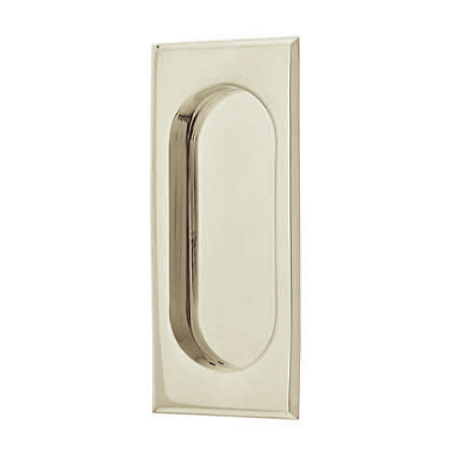 Rectangular Flush Pull, Bright Nickel