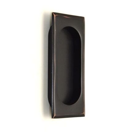 Rectangular Flush Pull, Flat Black