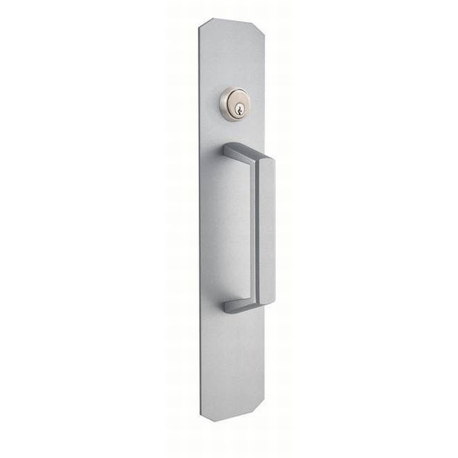 UPC 742431000036 product image for Stanley Commercial Hardware Night Latch Escutcheon Pull Trim, Satin Chrome | upcitemdb.com