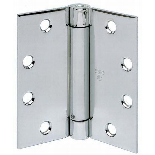 UPC 742431000104 product image for 4.5 x 4 in. Spring Hinge, No. 420923 Satin Chrome | upcitemdb.com
