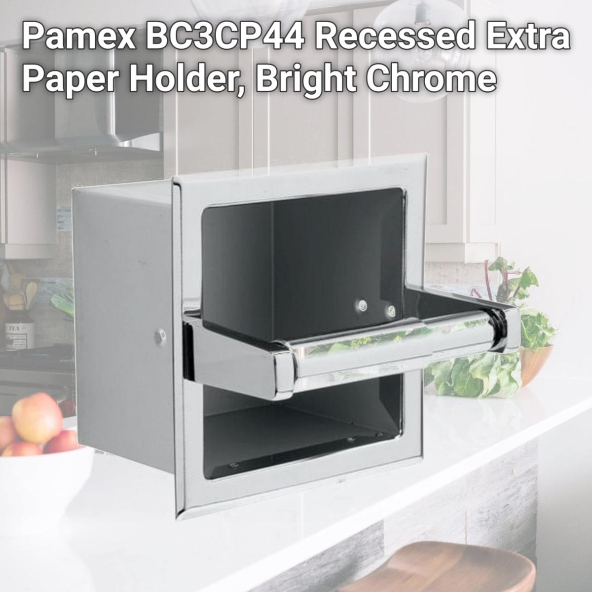 Picture of Pamex BC3CP44 Recessed Extra Paper Holder, Bright Chrome