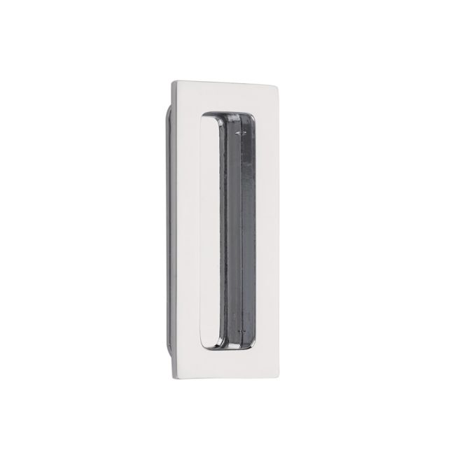 Modern Rectangular Flush Pull - Bright Chrome
