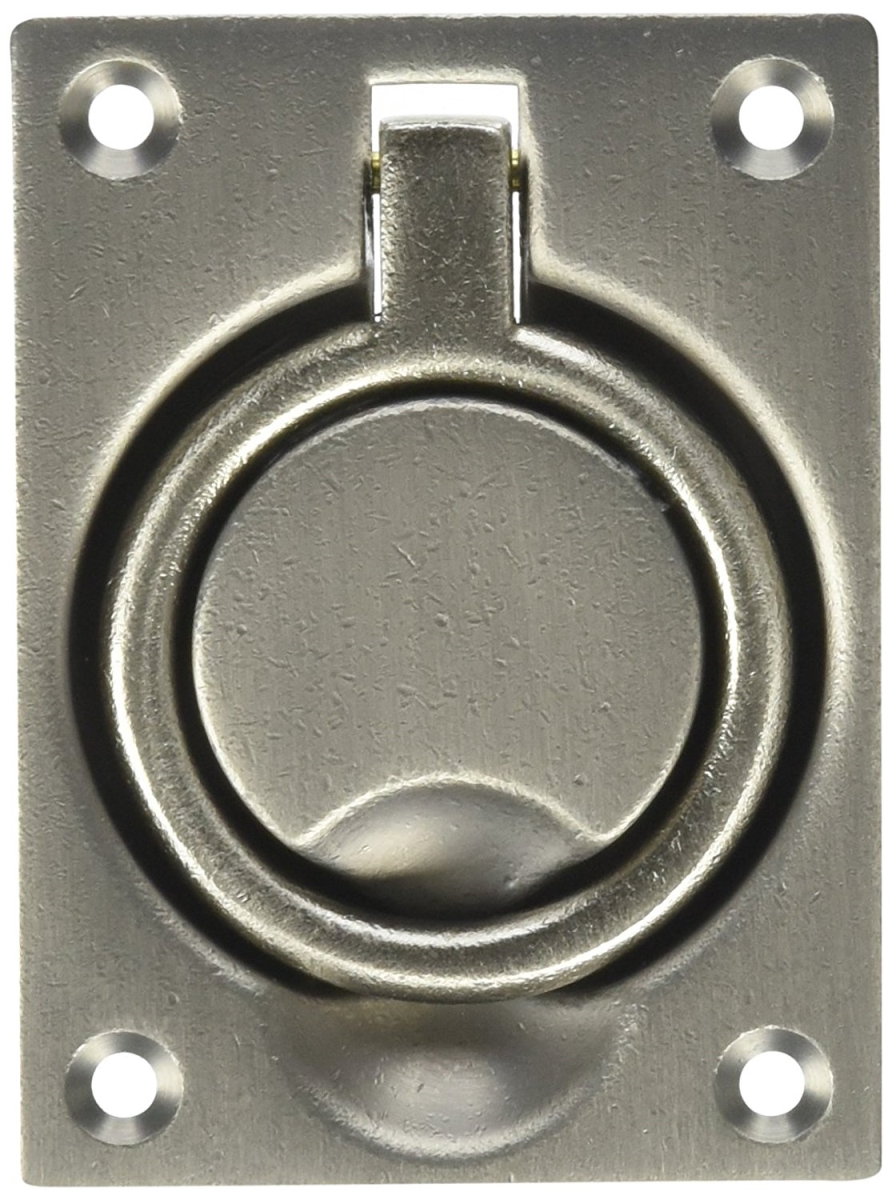 0395452 Flush Ring Pull, Distressed Antique Nickel