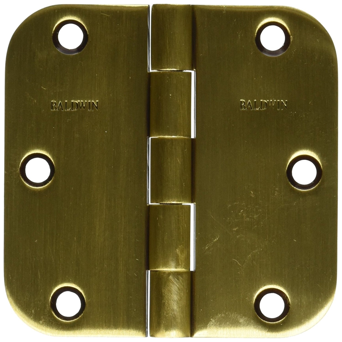 0.62 In. Radius Mortise Cornor Hinge, Antique Brass With Brown - 3.5 X 3.5 In.