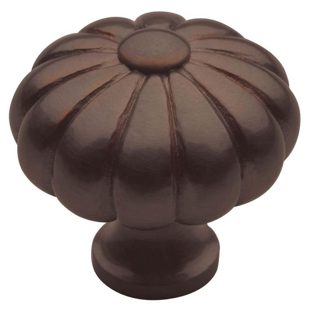 1.25 In. Melon Cabinet Knob In Aged Bronze