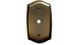 4769050 Colonial Cable Cover Outlet Solid Brass Switch Plate