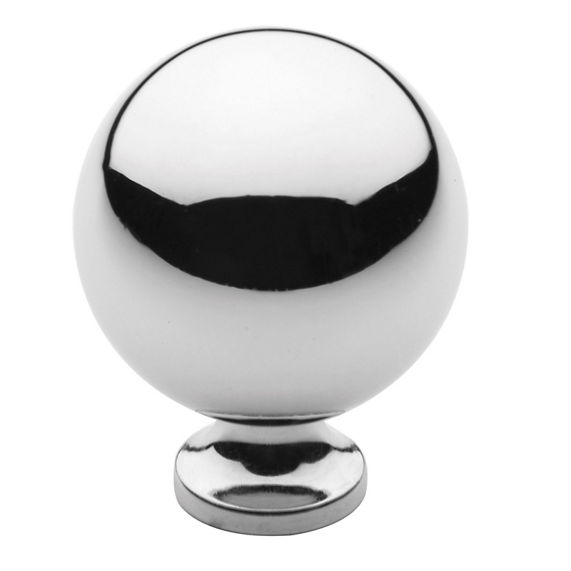 1.25 In. Dia. Round Cabinet Knob, Polished Chrome