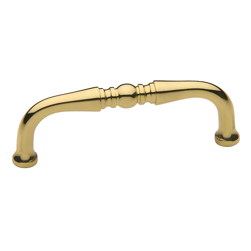 4966030 3 In. Center To Center Colonial Cabinet Pull, Polished Brass