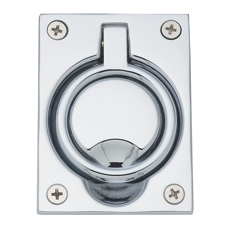 00395260 Flush Ring Pull, Polished Chrome