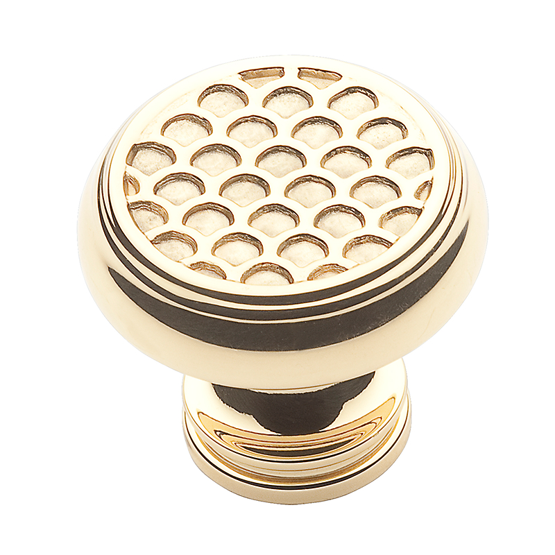 4635030 Couture Knob, Polished Brass