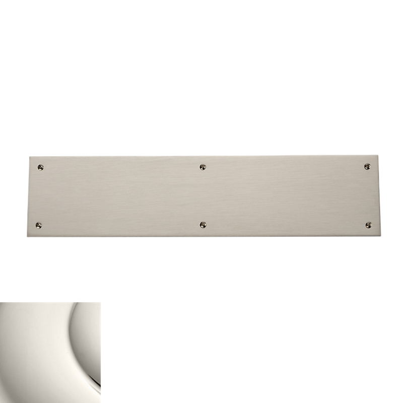 2123140 3.5 X 15 In. Square Edge Push Plate, Polished Nickel