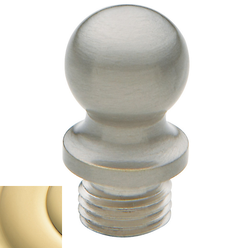 1090031i Ball Finial For Square Corner, Non Lacquered Brass - Set Of 2