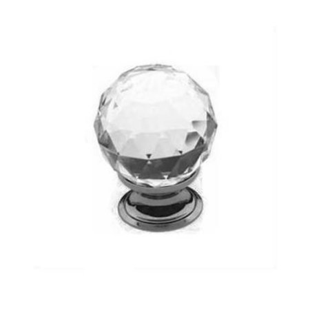 4336150s 1.56 In. Swarovski Crystal Round Knob, Satin Nickel