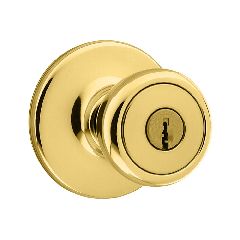 Kwikset 400t-3pk03 Tylo Entry Door Lock Protector Keyed, Bright Brass Finish