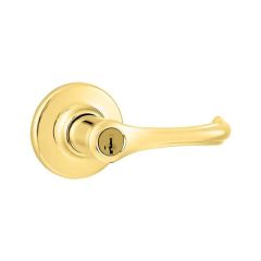 Kwikset 405dnl-3sv1 Dorian Entry Door Lock With New Chassis Smart Key, Bright Brass