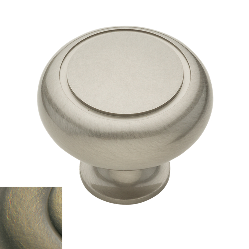 4494050 1.5 In. Cabinet Knob From The Estate Collection - Satin Brass & Black