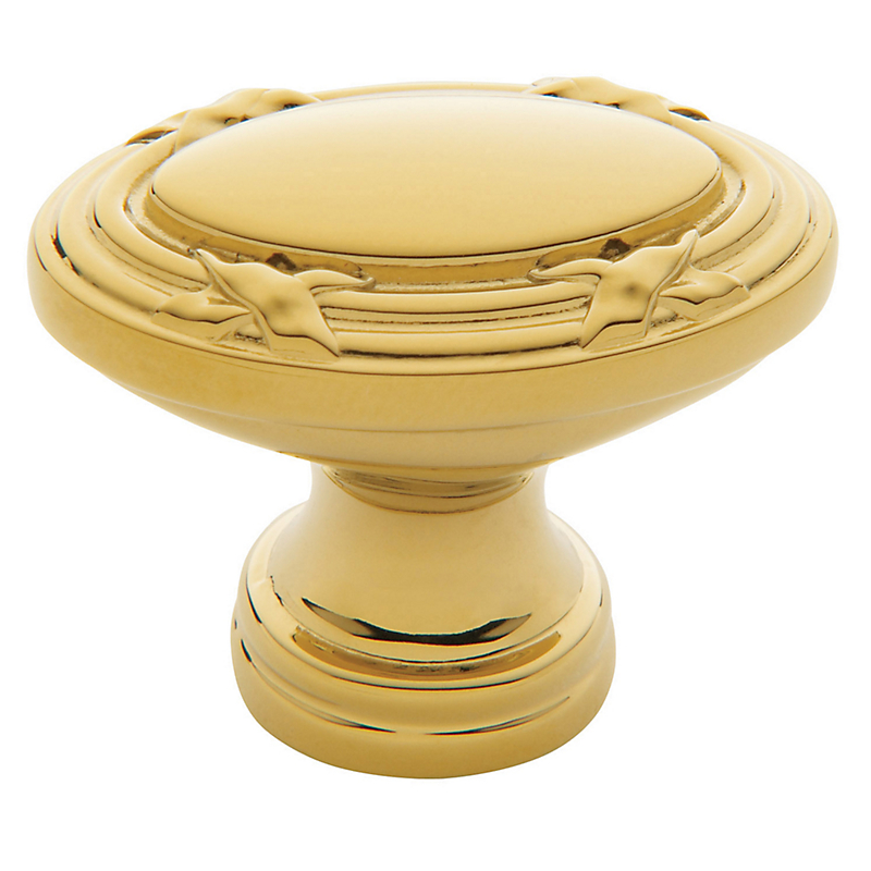 1.25 In. Oval Edinburgh Cabinet Knob - Polished Brass