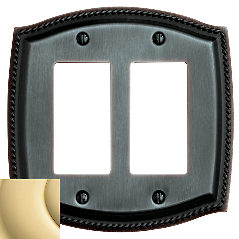 4797030 Rope Switch Plate - Polished Brass