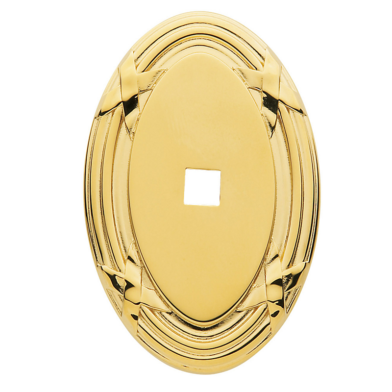4619030 Oval Edinburgh Cabinet Back Plate - Polished Brass