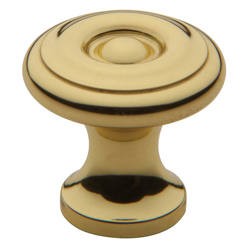 1 In. Colonial Cabinet Knob - Polished Brass