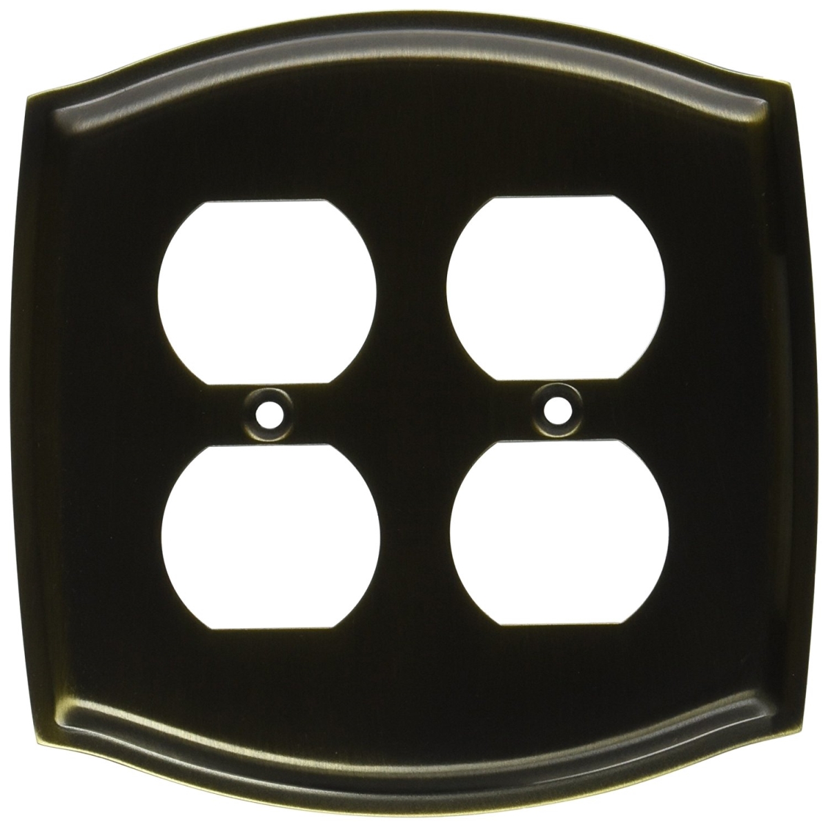 4781050 Double Outlet Colonial Switch Plate - Antique Brass