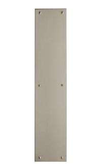 2121056 3 X 12 In. Solid Brass Square Edge Push Plate - Satin Nickel