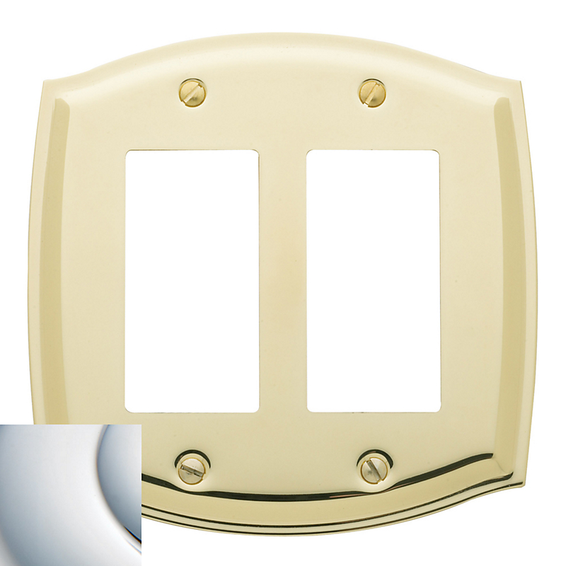 4787260 Double Gfci Colonial Switch Plate - Polished Chrome