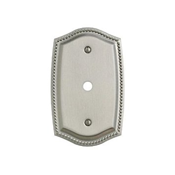 4795050 Cd Rope Design Cable Outlet Solid Brass Switch Plate - Satin Brass & Black