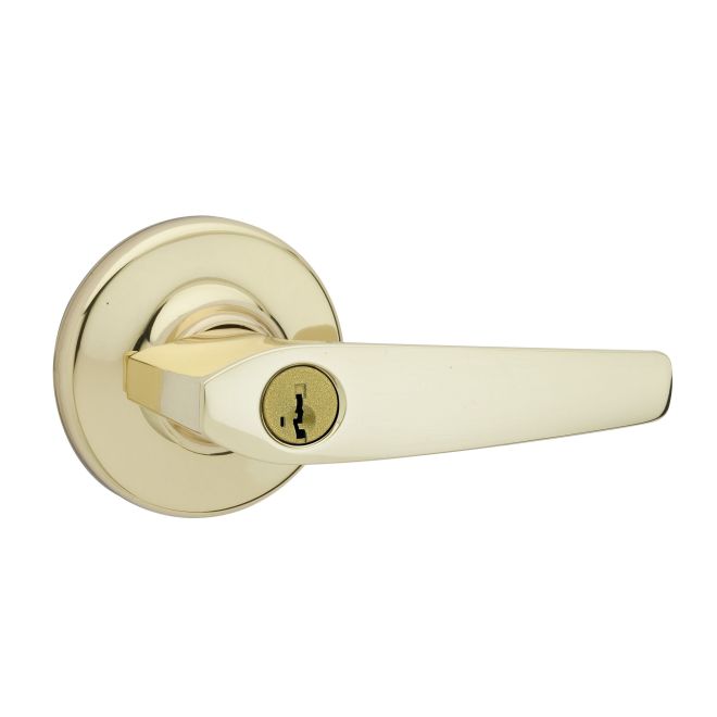 Kwikset 405dl-3sv1 Polished Brass Delta Keyed Entry Door Leverset With Smartkey