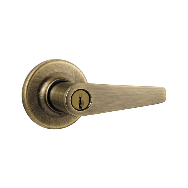 Kwikset 405dl-5v1 Delta Single Cylinder Keyed Entry Door Leverset - Antique Brass-us5