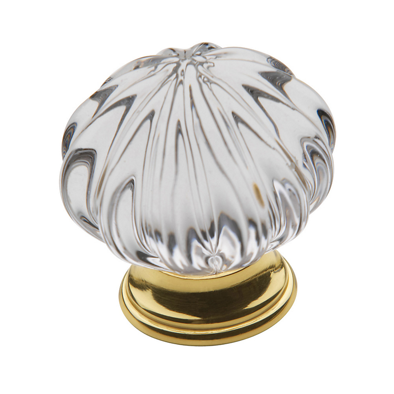 4328030 1.75 In. Dia. Polished Brass Dia. Crystal Cabinet Knob
