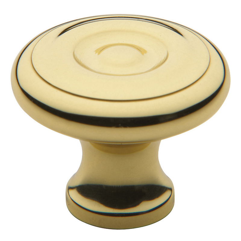 1.25 In. Colonial Mushroom Cabinet Knob, Polished Brass