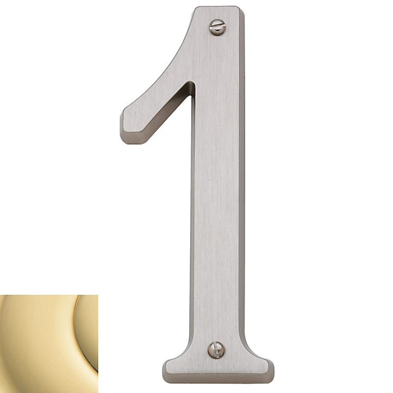 90671031 Cd House Number 1, Non-lacquered Brass