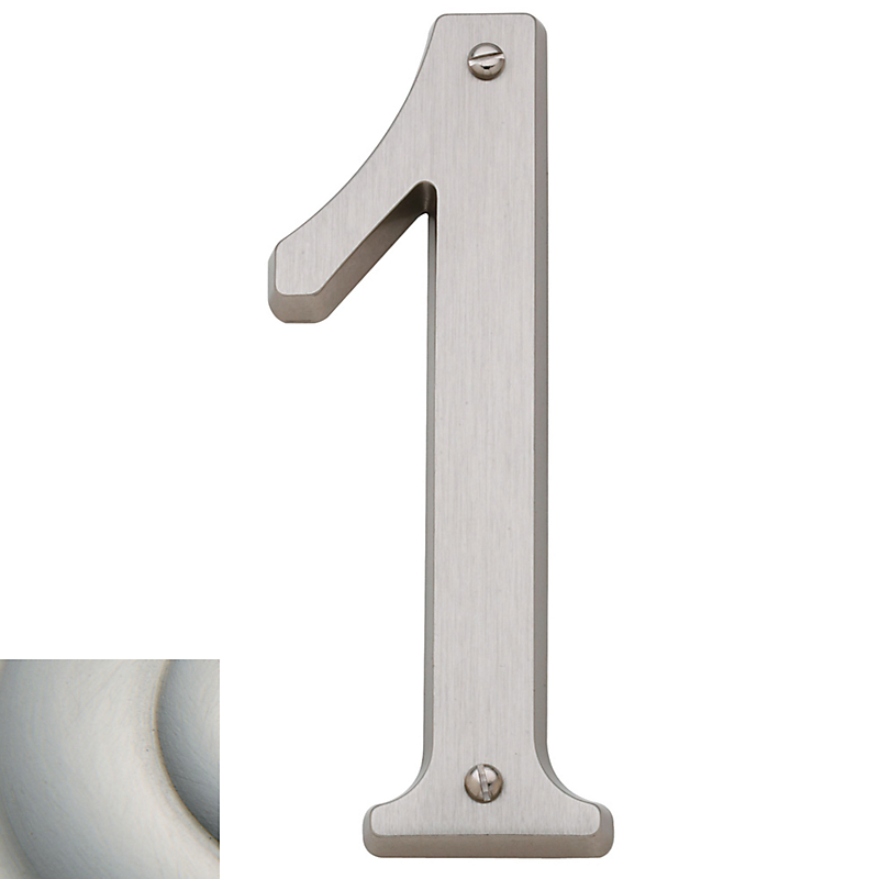 90671056 Cd House Number 1, Satin Nickel With Lifetime