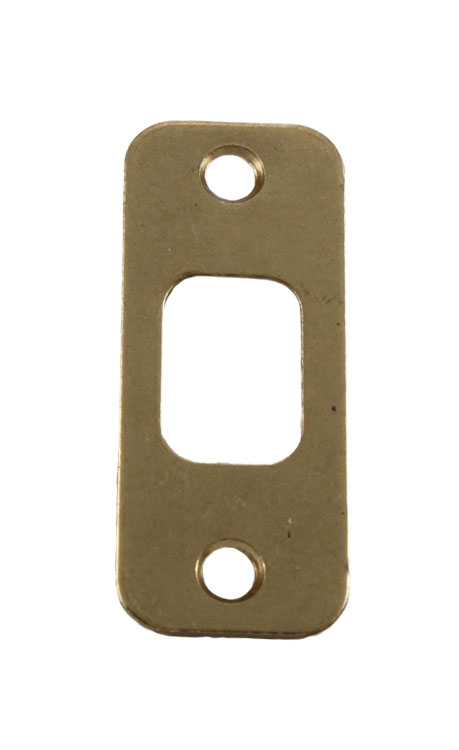 Kwikset 85279-3 Rounded Corner Strike Plate, Polished Brass