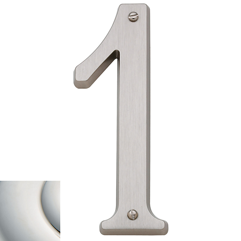 90671055 Cd House Number 1, Polished Nickel With Lifetime