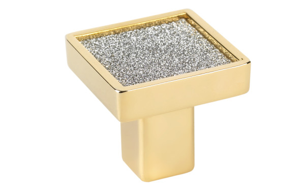 P2904orzsil Small Square Sparkling Swarovski, Gold