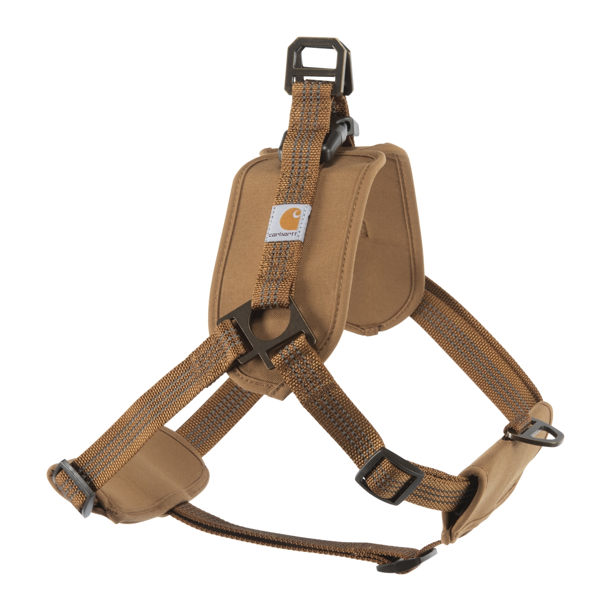 P000034120102 Small Walking Dog Harness - Brown & Brushed Brass